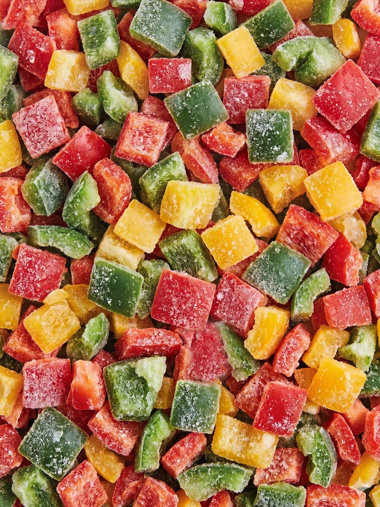 Verduras congeladas preparadas y condimentadas